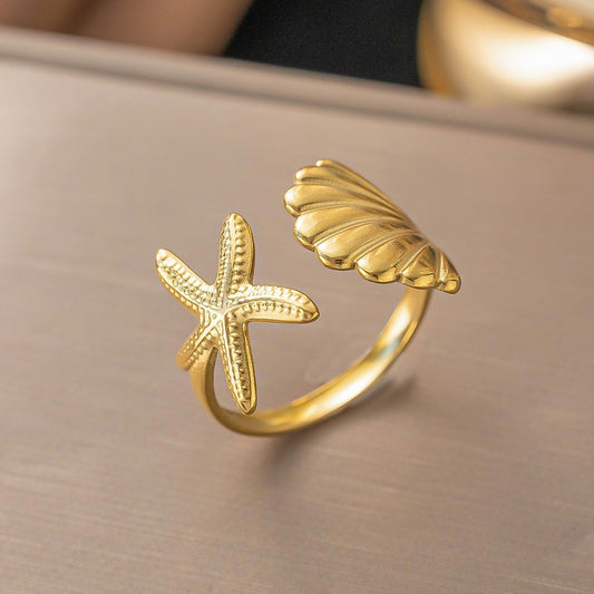 Shell Charm Ring